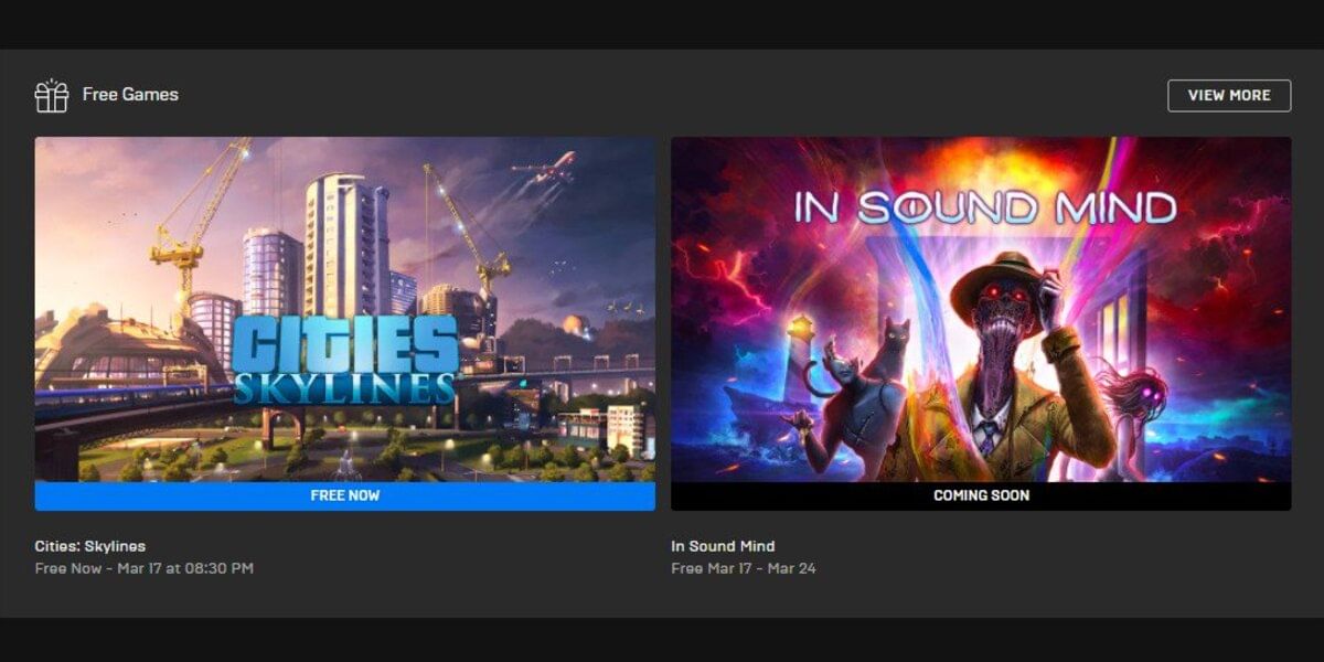 Epic Games Free Games for March 2022