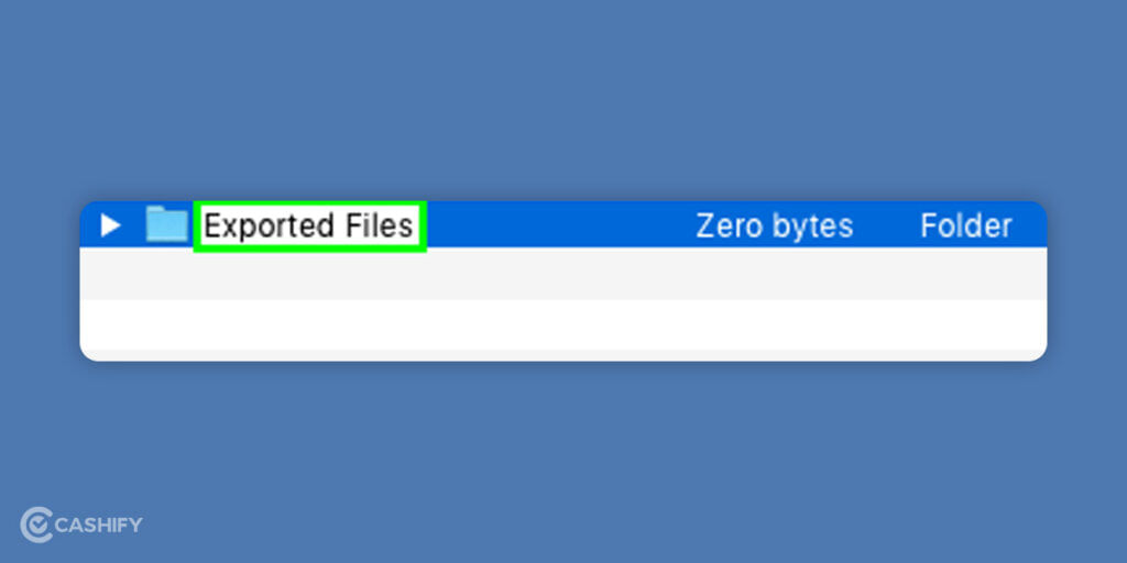 Type exported files