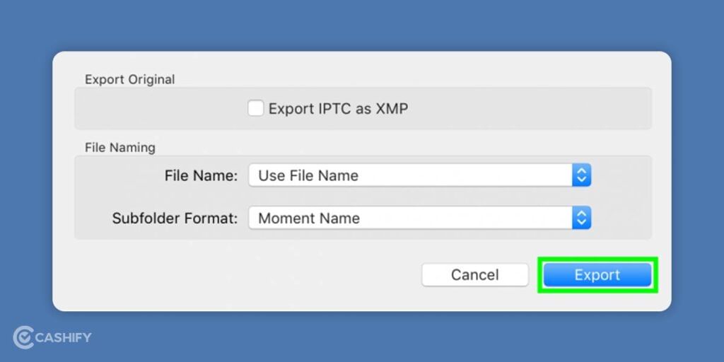 Select export