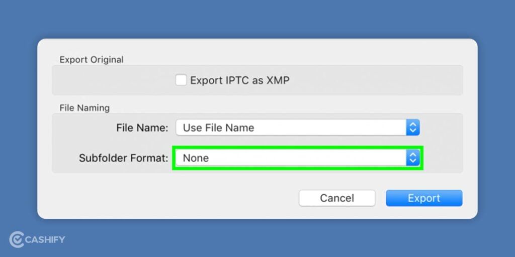 Subfolder format