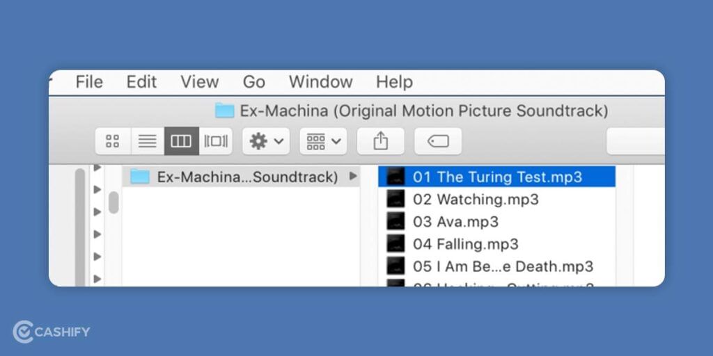 Command + Up to move Artist directory