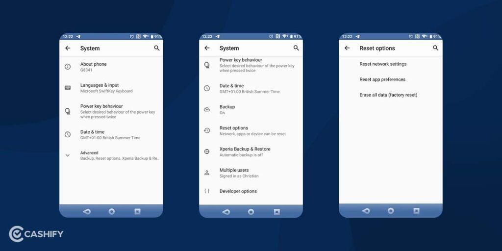 Reset your android device