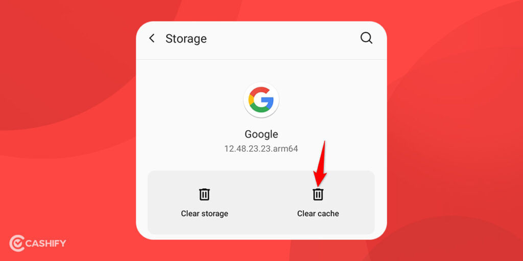 clear cache to fix google keeps stopping error