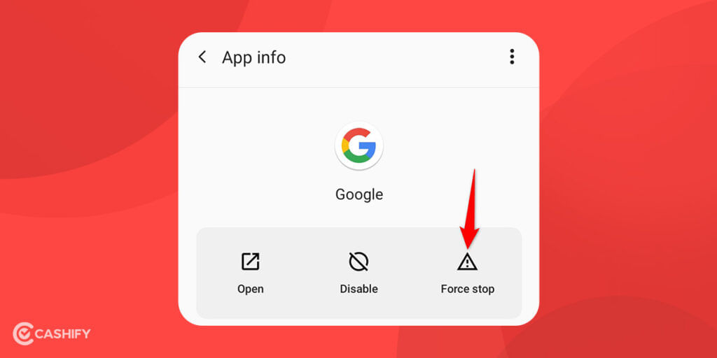 Force Stop Google App