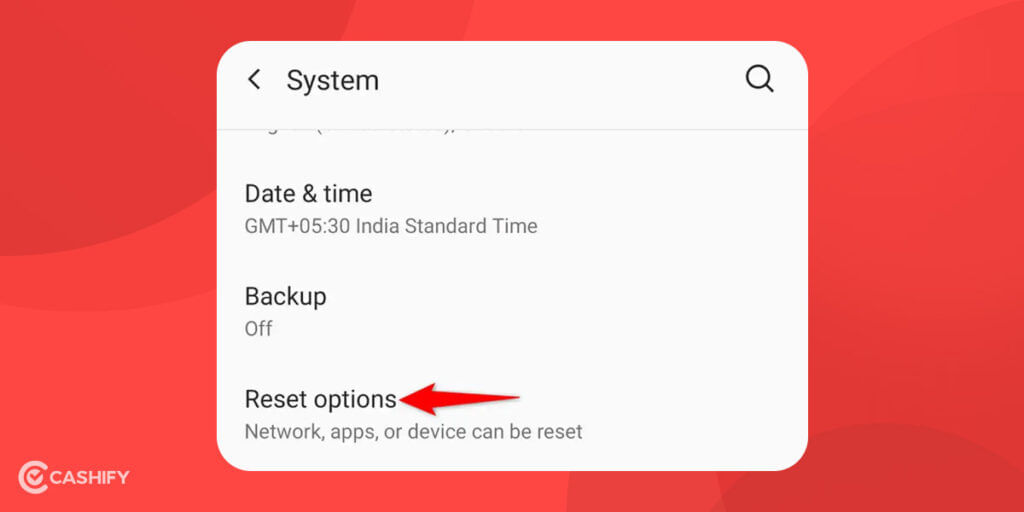 how to reset android device