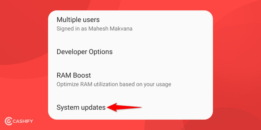 check for system updates