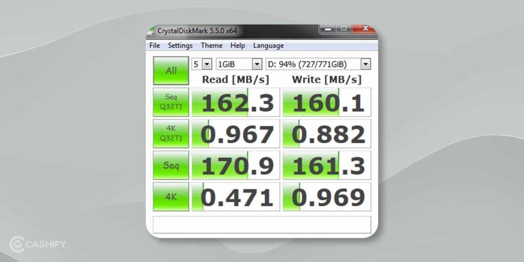 crystaldiskmark speedtest for hdd