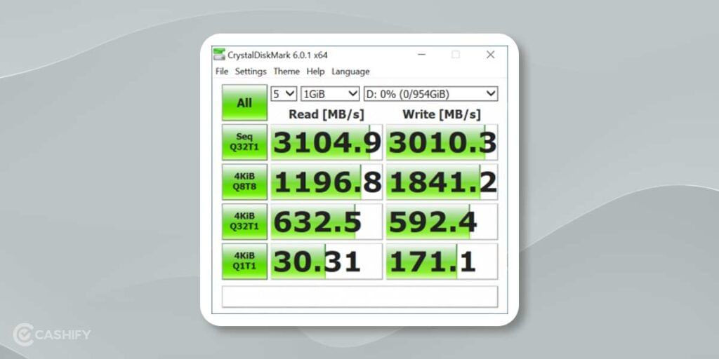 crystaldiskmark speedtest for ssd