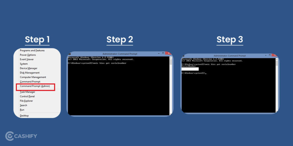 Find serial number of laptop using command prompt
