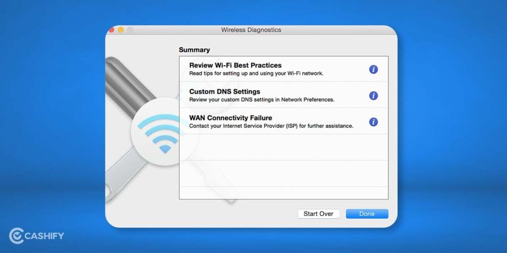 Check the Wireless Diagnostics