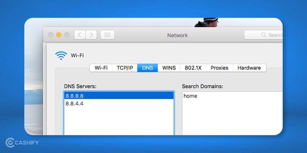 Change the DNS Settings