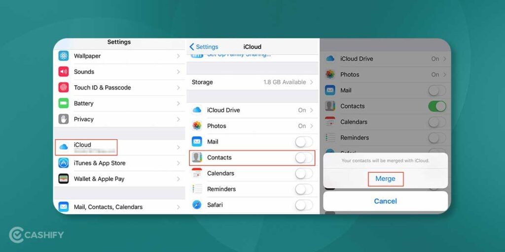 Transfer contacts from iPhone to iPhone