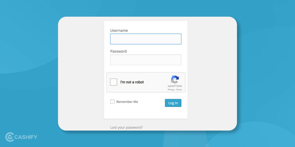Social Media Sign in Captcha