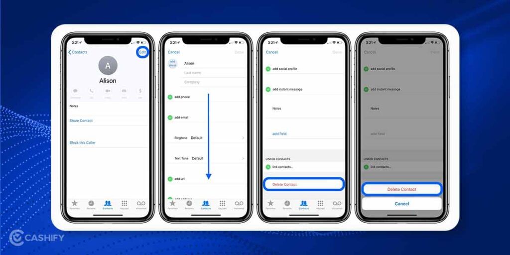 how to delete iPhone contacts