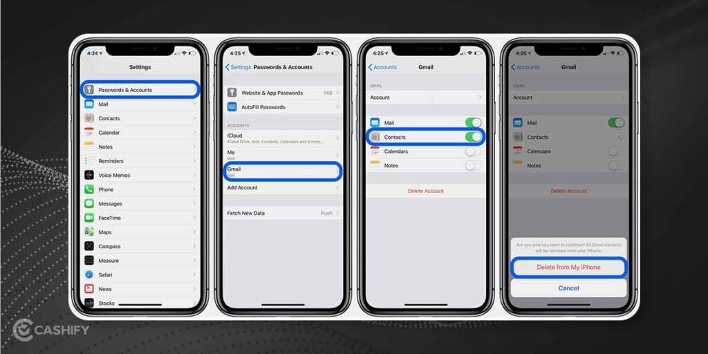 how to delete iPhone contacts