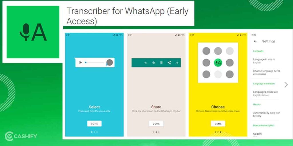 Transcriber for WhatsApp