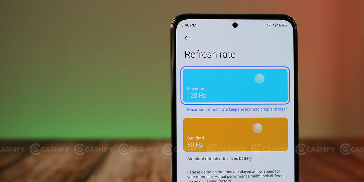 Xiaomi Redmi Note 11 Pro Plus 5G refresh rate