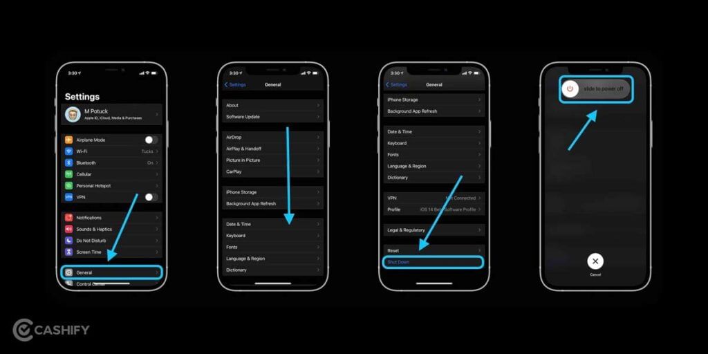 how to turn off iPhone without power button