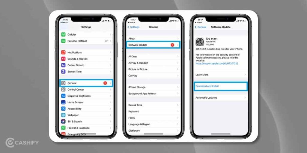 iOS 17.0.1 update