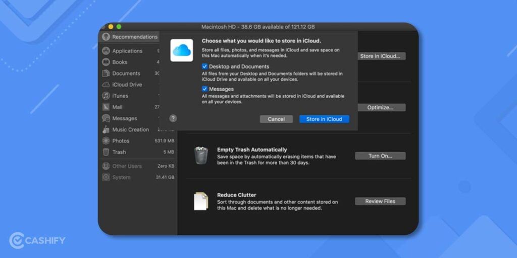 backup files on mac using icloud