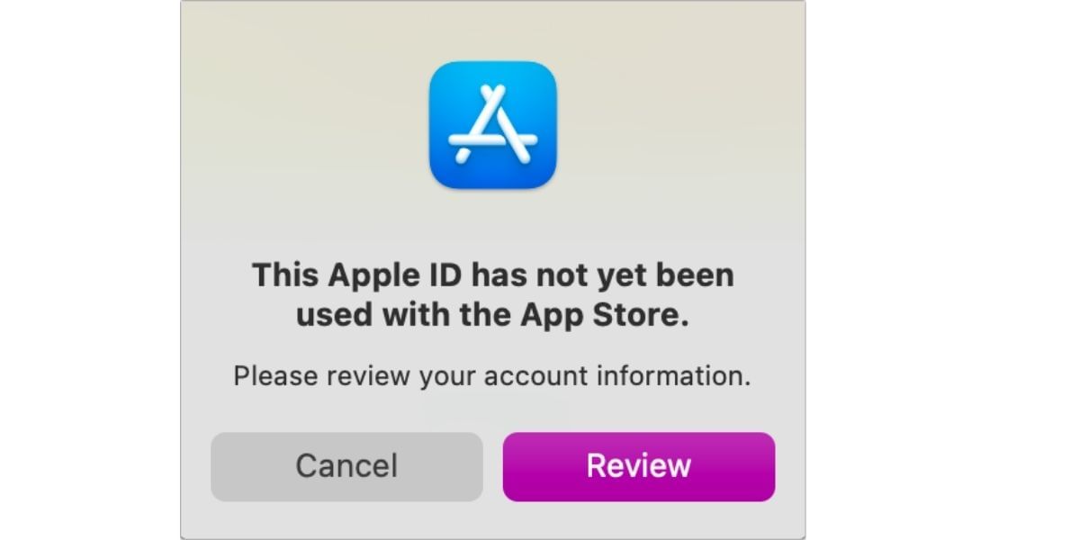 how to fix apple id has not yet been used in the app store