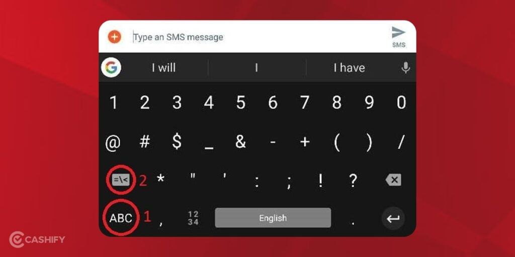 show special characters