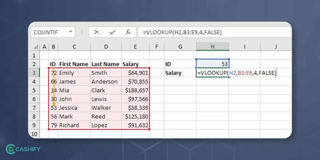 how to VLOOKUP in Excel
