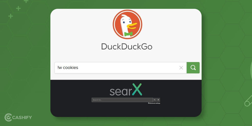 DuckDuckgo or Searx search engines