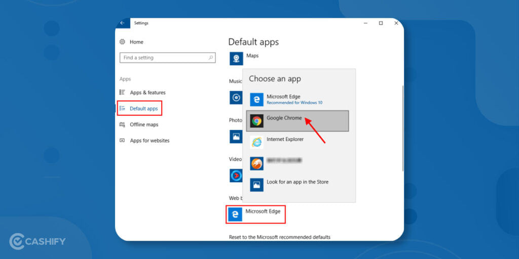 Here's how to set Chrome as default browser on Windows 10?