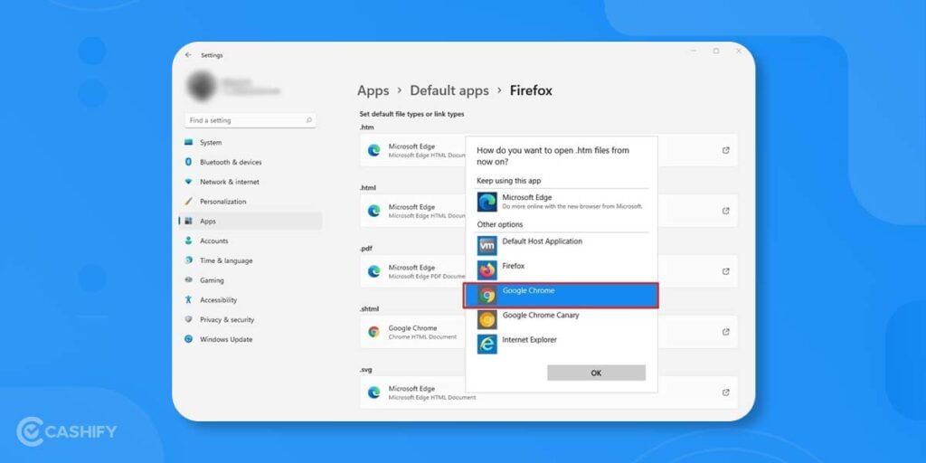 how to set Chrome as default browser on Windows 11?
