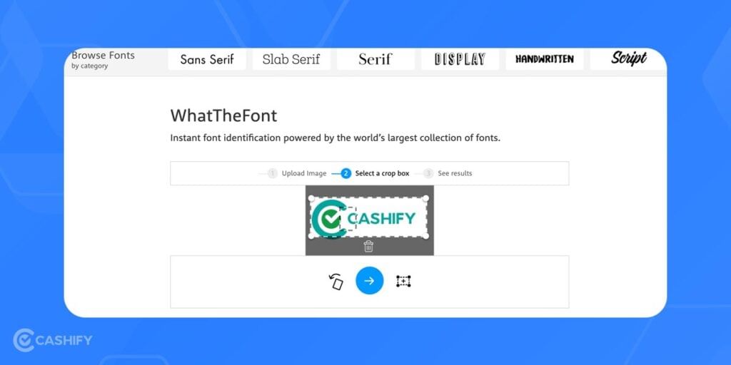 WhatTheFont website to reveal font family from any image