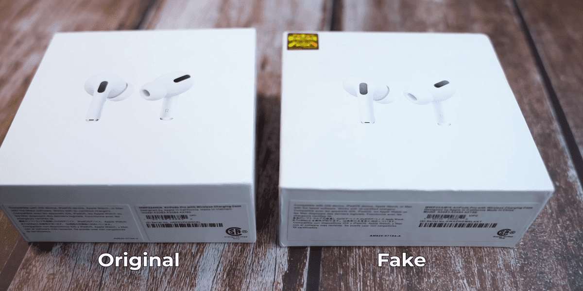 Apple AirPods Pro Original vs Fake
