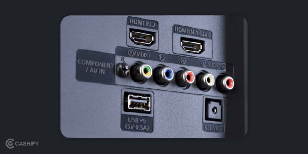 connectivity ports on TV