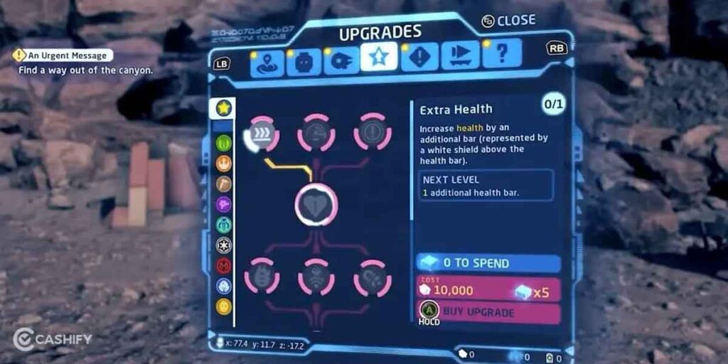 Upgrading abilities