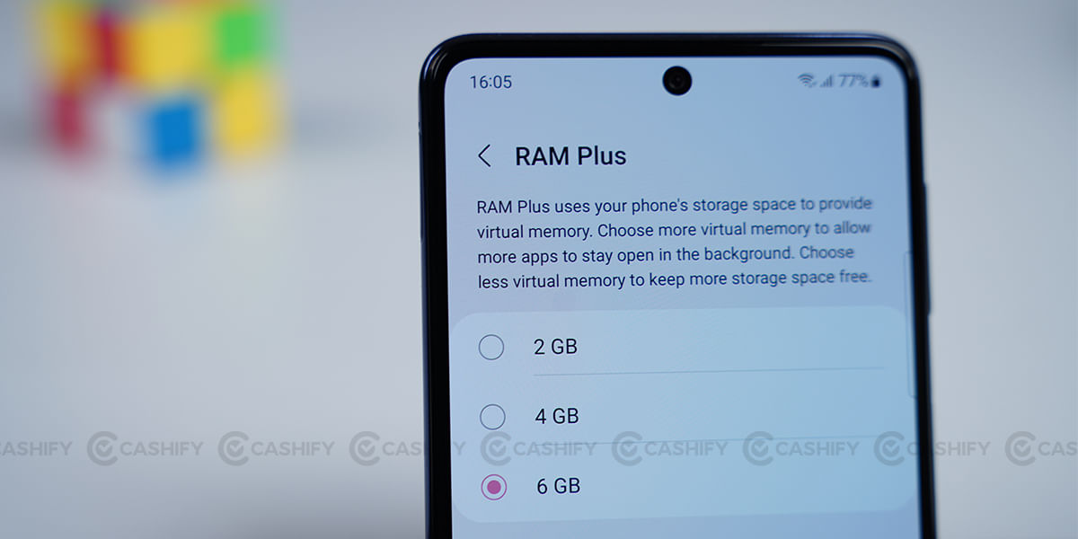 Samsung Galaxy M53 5G RAM expansion