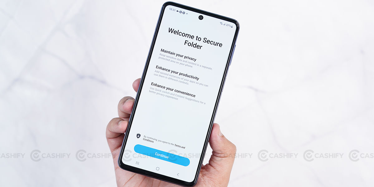 Samsung Galaxy M53 5G secure folder
