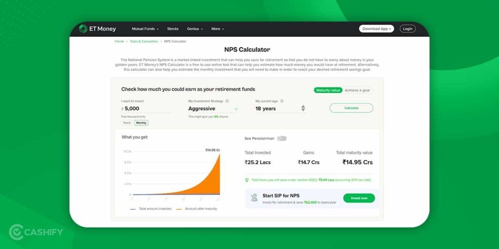 ET Money NPS Calculator
