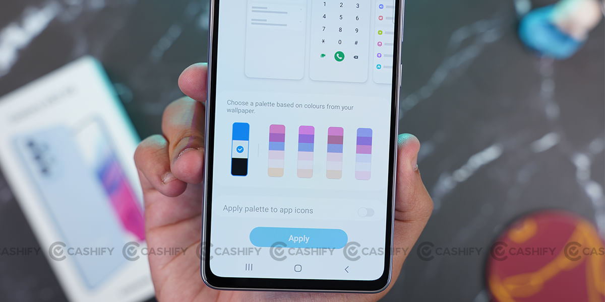 Samsung Galaxy A53 5G colour Palettes