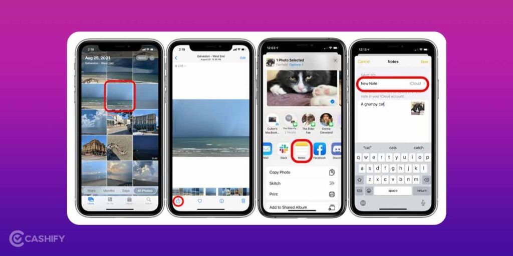 hide photos using the Notes option