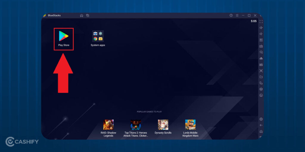 BlueStacks emulator google signin