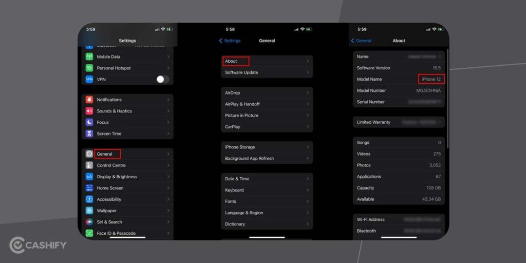 how to identify iPhone model