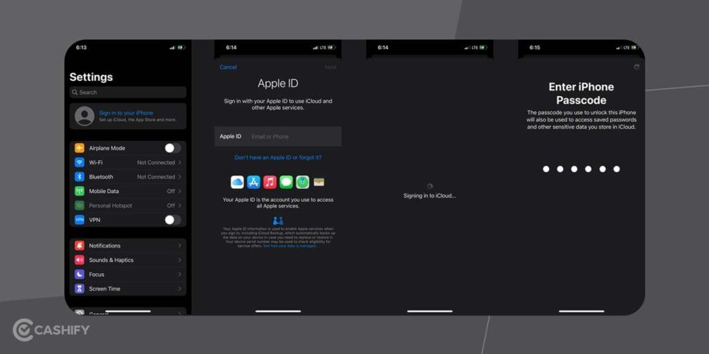 how to login to iCloud on iPhone