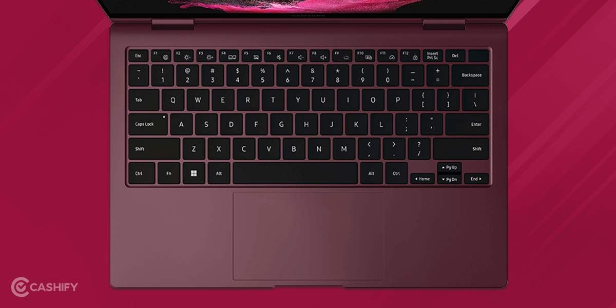 samsung galaxy book 2 pro: keyboard and trackpad