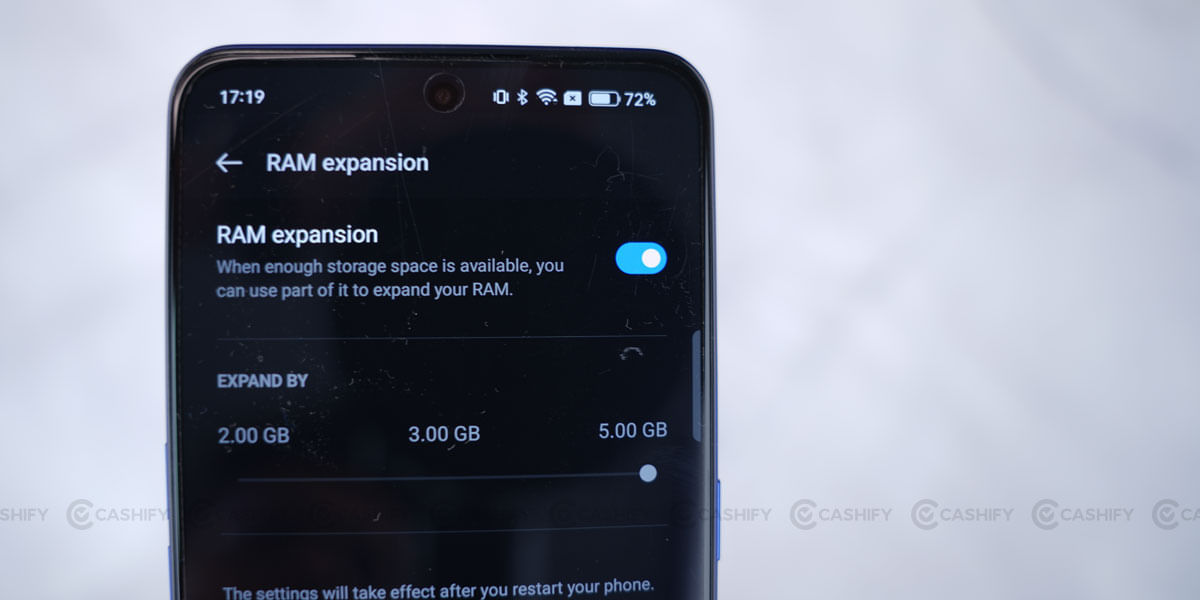 Realme GT Neo 3 RAM expansion 