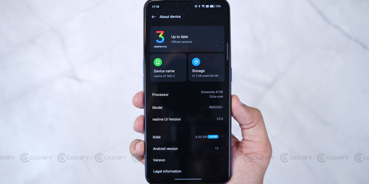 Realme GT Neo 3 Software and UI