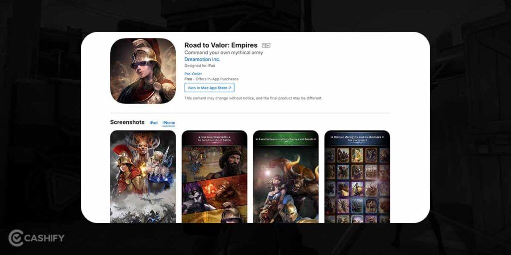 App Store pre-registration page