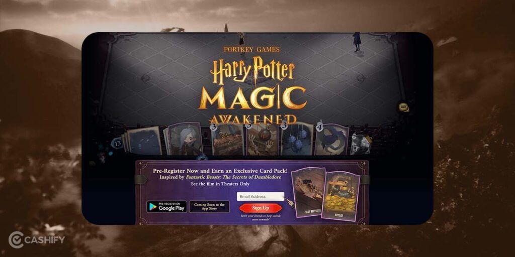pre-registration page HP magic awakened