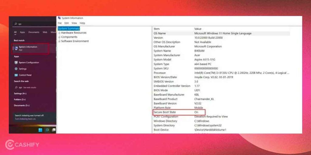 enable Secure Boot