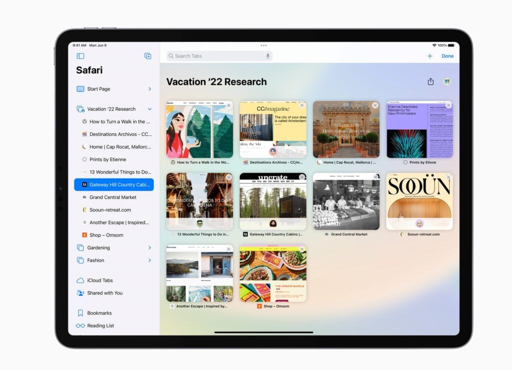 iPadOS 16 safari updates