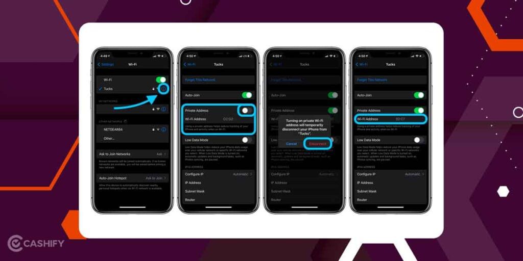 mac address on iPhone